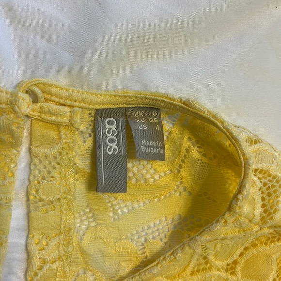 ASOS Yellow pleaded dress size 4 - Picture 7 of 10